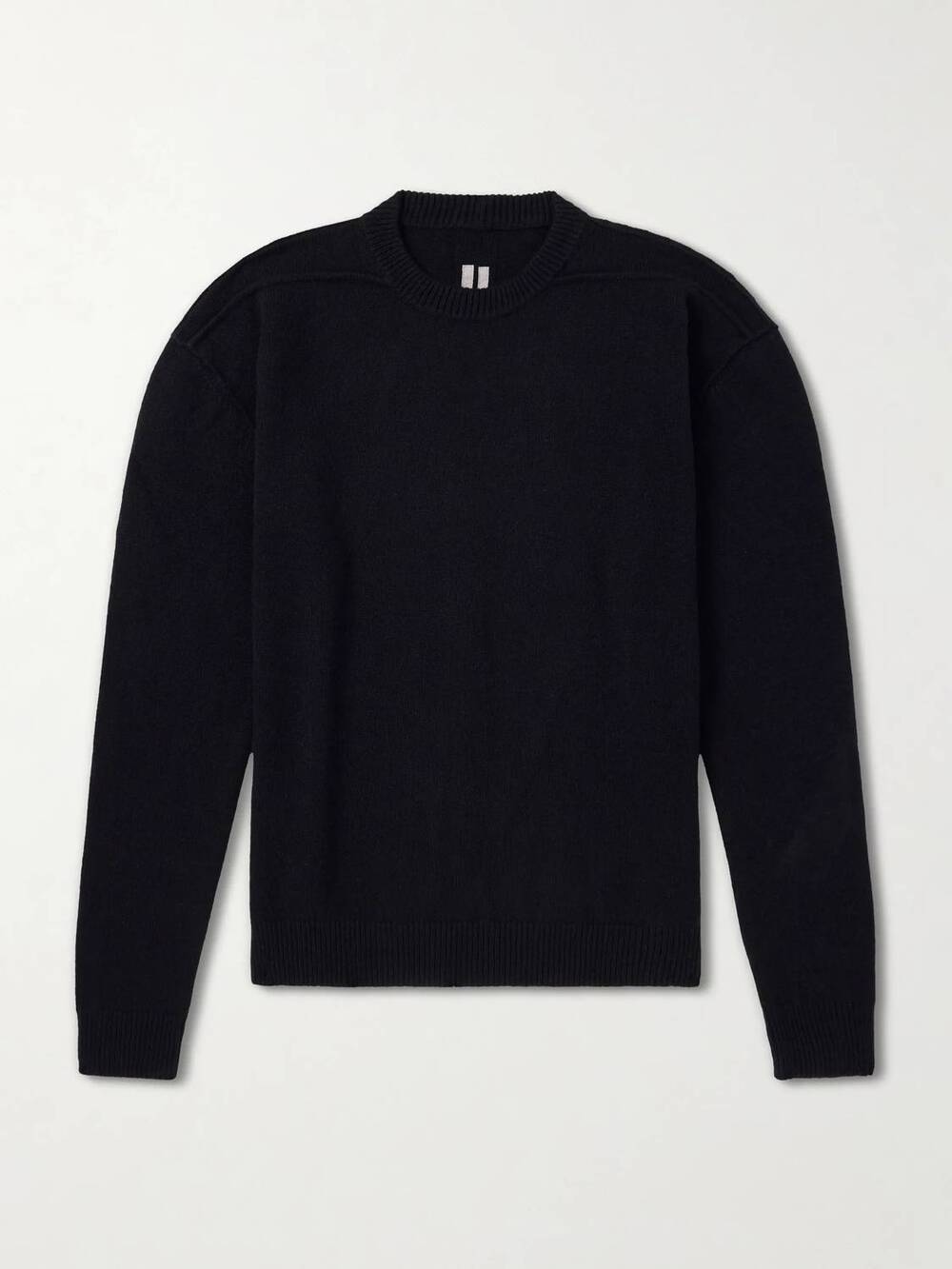 NEW RICK OWENS men's maglia biker round top in black